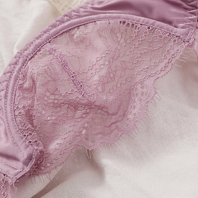 Seksi čipkasti komplet grudnjaka s 1/2 košarice za žene Ultra-tanko donje rublje French Black Temptation Kompleti grudnjaka i tangi s donjim rubljem