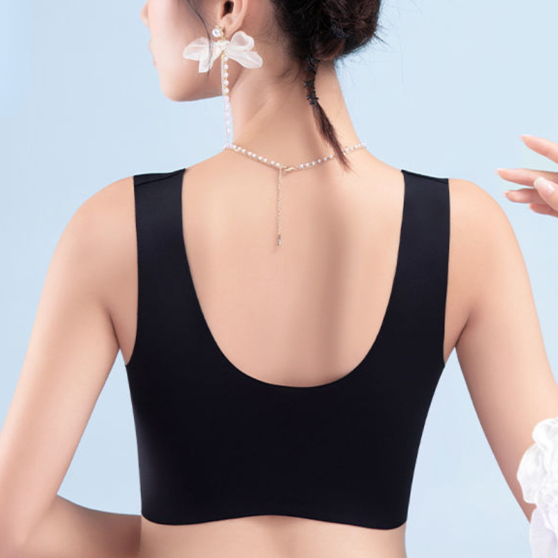 L-6L Ženski veliki grudnjak Push Up Ice Silk Bešavni gornji dio Lace Bežični ljetni grudnjaci Plus Veličina Gornje donje rublje Donje rublje 15019