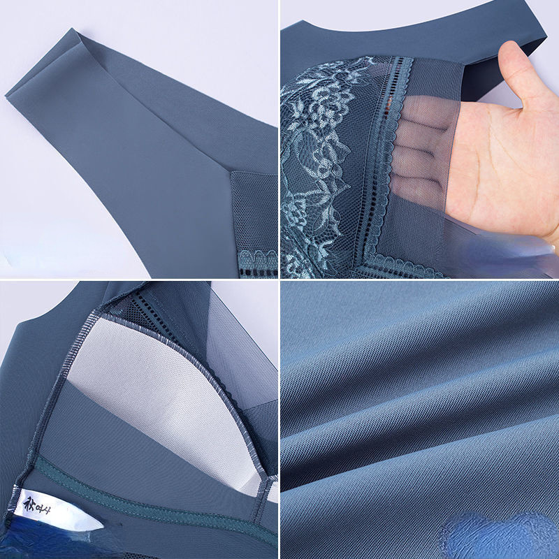 L-6L Ženski veliki grudnjak Push Up Ice Silk Bešavni gornji dio Lace Bežični ljetni grudnjaci Plus Veličina Gornje donje rublje Donje rublje 15019