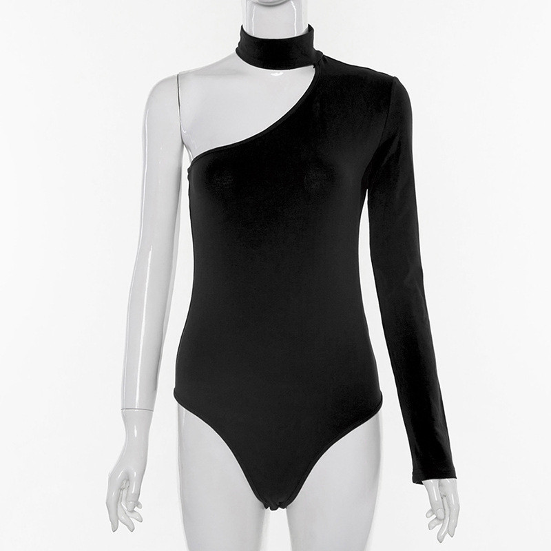 2019 UUS SEX puuvillased päitsed ühe õlaga seksikas bodi naistele uus mood talvel kevad soliidne bodycon casual body