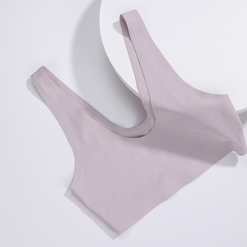 Sutien fără cusături fără cusături Sutien sport fără cusături în spate U, fără fir, îmbrăcăminte de antrenament pentru fete tinere Sutien sport dintr-o bucată