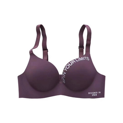 Mugav ühes tükis läikiv naiste aluspesu ilma velgedeta Väike rinnakorviga surutav reguleeritav naiste rinnahoidja, keskmise paksusega tass