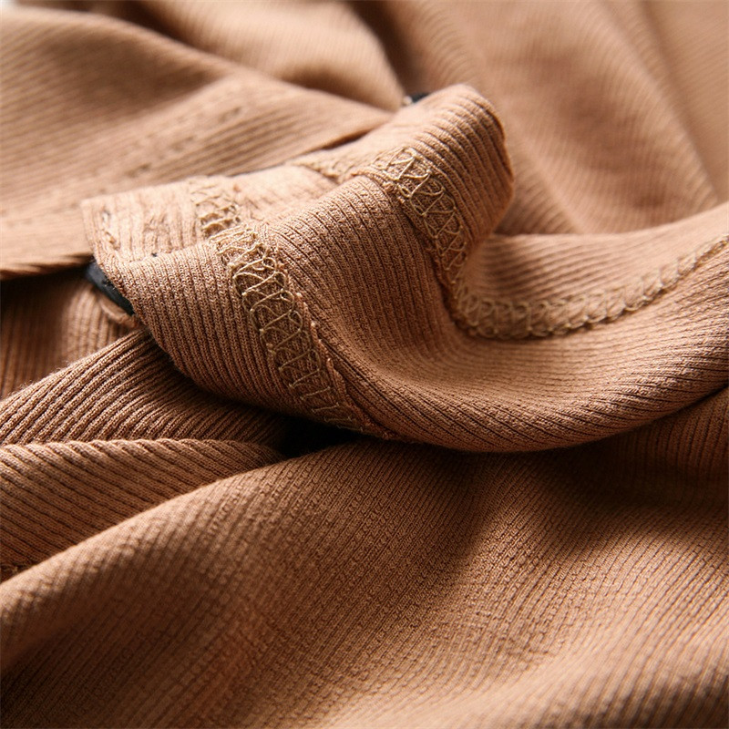 Body cu nervuri cu gât pătrat pentru femei Body cu gât pătrat mic