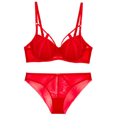 Set de sutien push up pentru femei de marcă de ultimă generație, lenjerie de corp cu bandaj clasic, chiloți din dantelă, sutien gol, lenjerie de dimensiuni mari