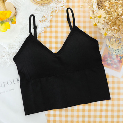 Γυναικείο Αθλητικό Σουτιέν Tank Crop Top Γυναικείο Καμισόλ με επένδυση Bralette Skinny γιλέκο Επίδεσμος σταυρός εξώπλατο εσώρουχο Καλοκαιρινό λεπτό σουτιέν