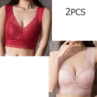 2 buc./lot sutien sexy din dantelă sutien pentru femei fără cusături pentru lenjerie de corp confortabil BH bralette push up sutien superior sutien 5XL 4XL Dorpshipping