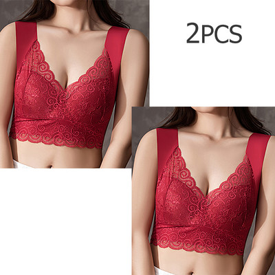 2 buc./lot sutien sexy din dantelă sutien pentru femei fără cusături pentru lenjerie de corp confortabil BH bralette push up sutien superior sutien 5XL 4XL Dorpshipping