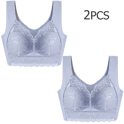 2 buc./lot sutien sexy din dantelă sutien pentru femei fără cusături pentru lenjerie de corp confortabil BH bralette push up sutien superior sutien 5XL 4XL Dorpshipping