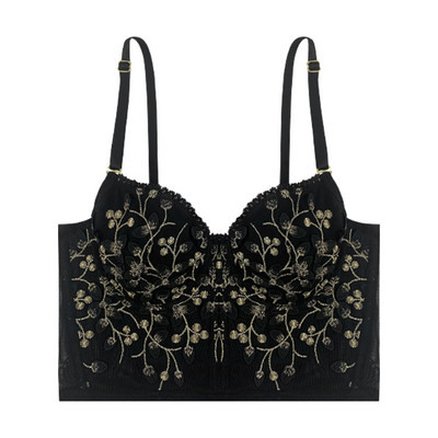 Visokokvalitetno donje rublje s vezom od čipke i cvijeća Žensko seksi grudnjak s push upom za oblikovanje tijela Francuski luksuzni romantični bijeli donji rublje s braletteom