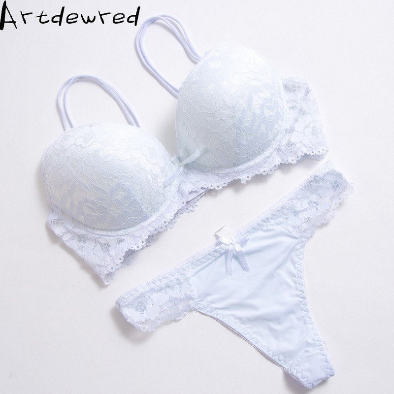 Set de sutien push up de înaltă calitate Deep V Sexy, de mărime mare, cu broderie florală, dantelă, set de lenjerie intima pentru femei, sutien și chiloți 34 36 38 40 42 BCD