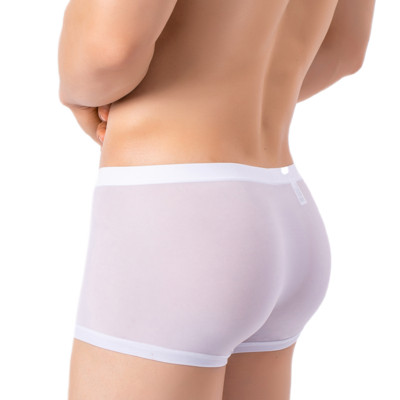 Boxer sexy Chiloți pentru bărbați Boxeri cu gheață Lenjerie de corp Husă în U Chiloți respirabili pentru bărbați Boxer pentru bărbați, ultra-subțiri, solidi