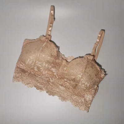 Four Seasons Γυναικείο νέο σέξι δαντελένιο μικρό μπούστο, μοντέρνο βαμβακερό μονόχρωμο, πολυλειτουργικό σουτιέν και εσώρουχα χωρίς στεφάνη