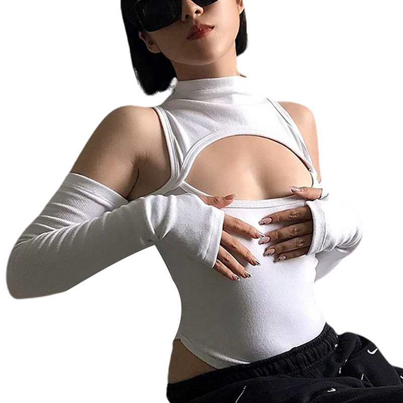 Γυναικεία ολόσωμη φόρμα Φθινοπωρινή μακρυμάνικη ολόσωμη φόρμα Μονόχρωμη Μονόχρωμη κούφιη φόρμα με μισό ψηλό γιακά τριγωνική φόρμα