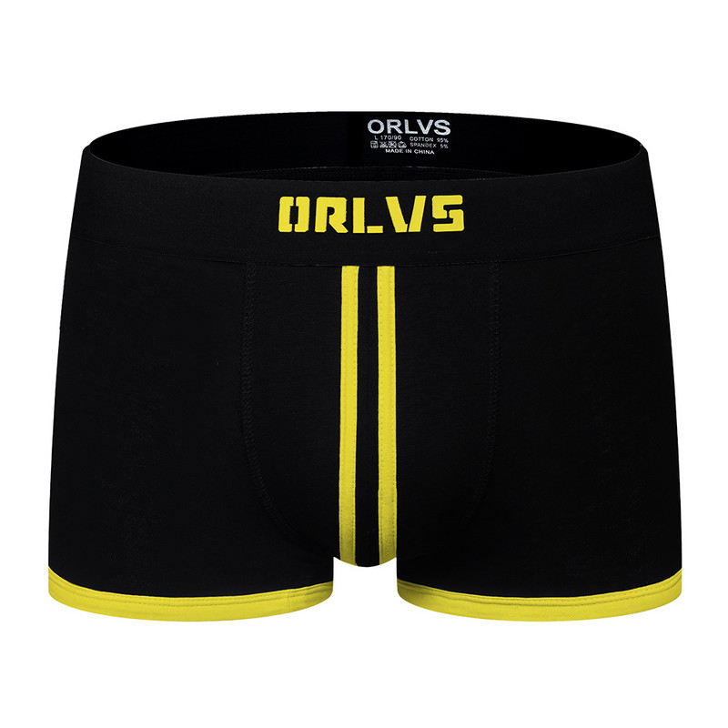 ORLVS Muške bokserice Seksi donje rublje Mekane duge bokserice Pamučne mekane gaćice Muške gaćice 3D torbica Kratke hlače
