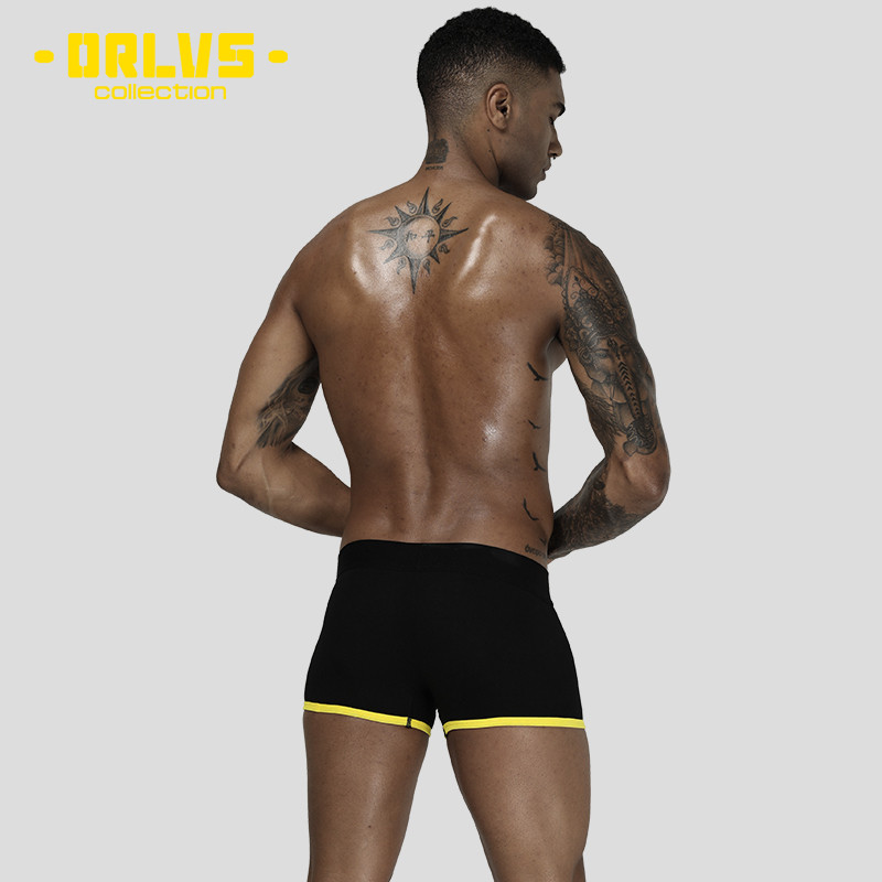 ORLVS Muške bokserice Seksi donje rublje Mekane duge bokserice Pamučne mekane gaćice Muške gaćice 3D torbica Kratke hlače