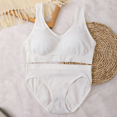 Set sutien fără cusături pentru femei Slip sexy Chiloți cu talie joasă Sutien fără sârmă Bralette Lenjerie Sutien fără fir Set de lenjerie intima pentru femei