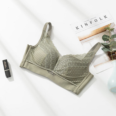 Ženska podstava od 100% prave svile s vanjskim uklonjivim jastučićima od čipkaste tkanine, svakodnevni udobni bežični grudnjak bez žica TG115