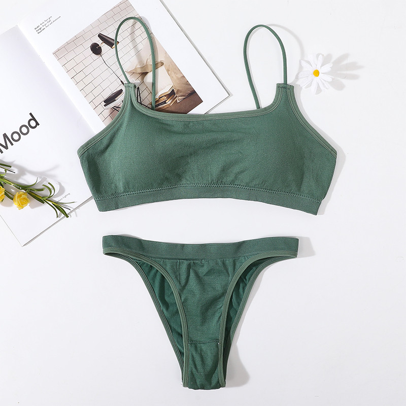 Σετ σουτιέν και σλιπ χωρίς ραφές Γυναικείο Σετ σουτιέν Σέξι σετ εσωρούχων Brazilian εσώρουχα Αθλητικά εσώρουχα Fitness Crop Tops Αφαιρούμενα μαξιλαράκια
