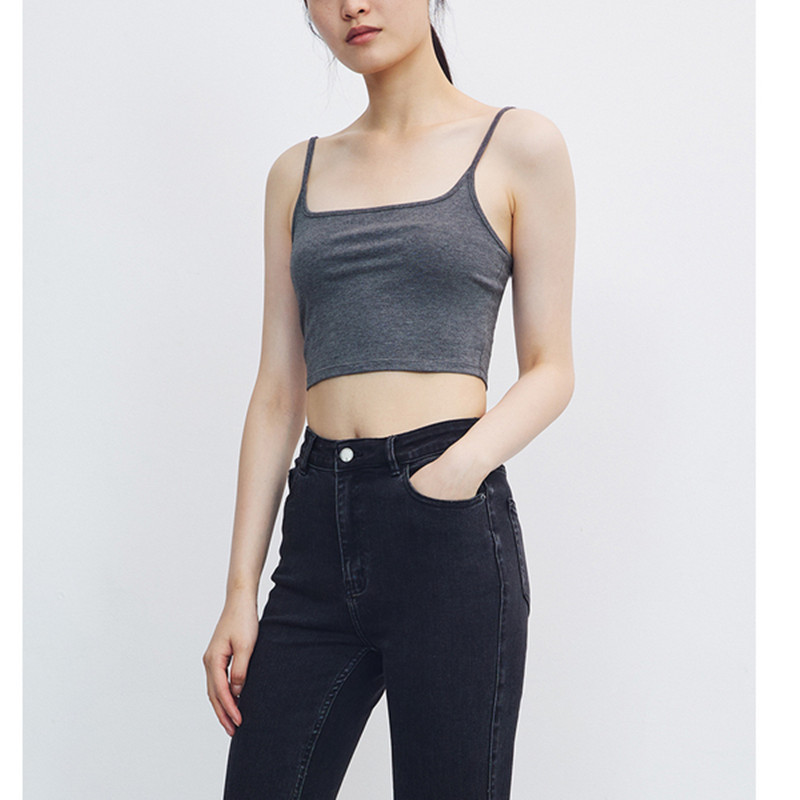 Γυναικεία Crop Tops χωρίς ραφή Εσώρουχα Γυναικεία σέξι σπαγγέτι Tanks Top Summer Basic Cropped Adjusted Strap Camis Backless Camisole