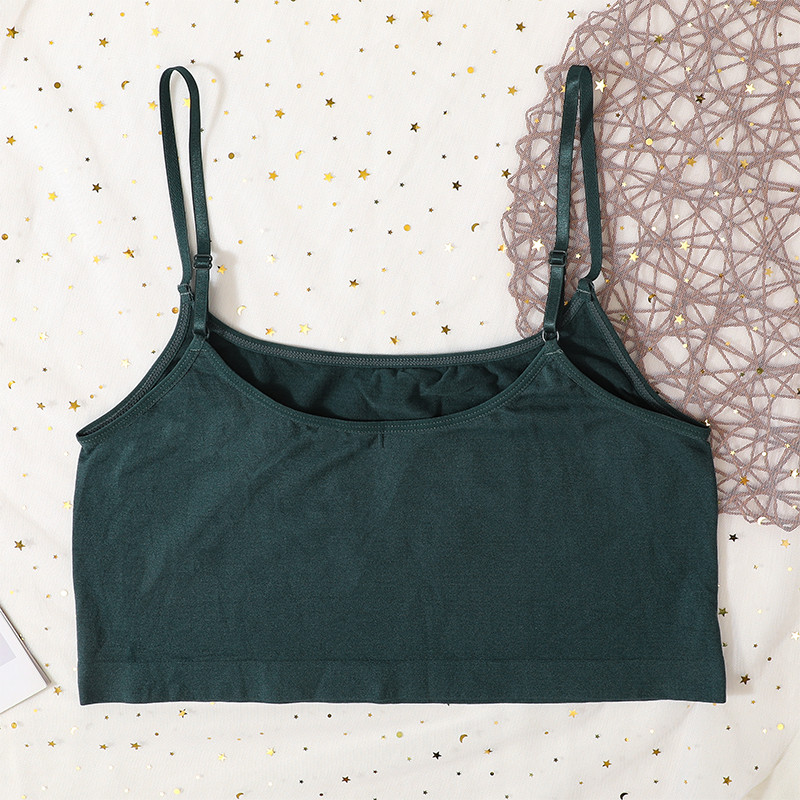 Γυναικεία Crop Tops χωρίς ραφή Εσώρουχα Γυναικεία σέξι σπαγγέτι Tanks Top Summer Basic Cropped Adjusted Strap Camis Backless Camisole