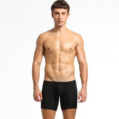 SEOBEAN Slip boxer pentru bărbați, confortabil, cu picioare lungi, lenjerie sport moale elastică