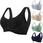 Lenjerie de corp fără sudură pentru femei Sutien din mătase de gheață fără urme Vestă sport fără margini Bralette Sutiene push-up Lenjerie confortabilă Sutien pentru femei