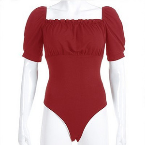 isiksus Must suvine seksikas stringide body Naistele lühikeste varrukatega seljata pitsitud kandilise kraega avatud jalgevahega bodi naistele JS026