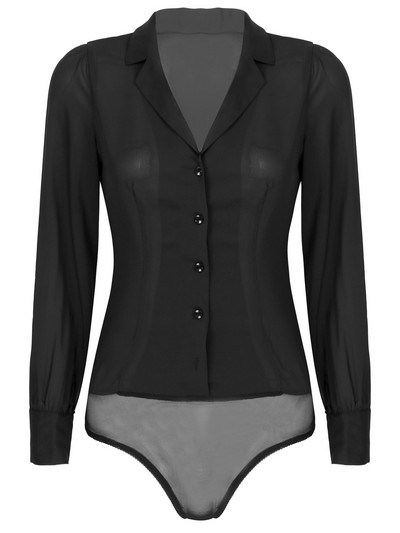 Naiste vabaaja kontorisuvised sügisboidid alla keeratava kraega pikkade varrukatega nööbiga särk Body, tööpluus, top