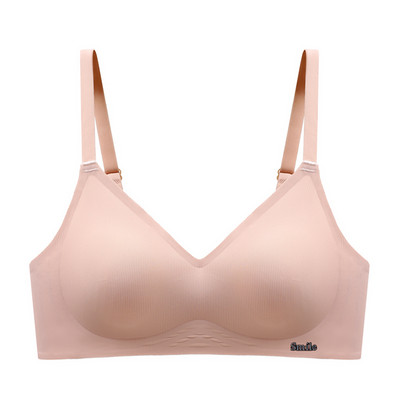 Nadogradite mekane potporne trake Žensko donje rublje prilagođeno koži Usko pripijeno bez čeličnog prstena Nakupljeni prekrasni grudnjak s grudnjakom od lateksa