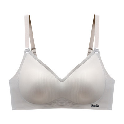 Nadogradite mekane potporne trake Žensko donje rublje prilagođeno koži Usko pripijeno bez čeličnog prstena Nakupljeni prekrasni grudnjak s grudnjakom od lateksa