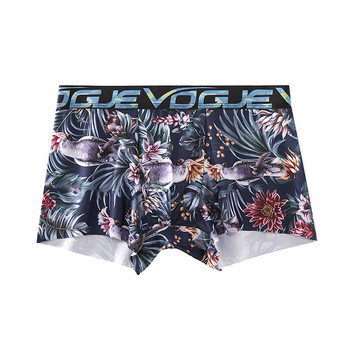 EXILIENS New Silk Men Underwear Boxer Man Penis Para Hombre Mens Boxers Print Cuecas Masculina Boxershorts Homme Size L-3XL ZQL5