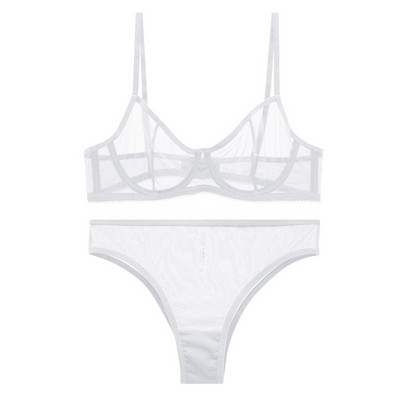 Secret Sexy Lenjerie Mesh Set de sutien transparent fără cusături Set de lenjerie de corp pentru femei.