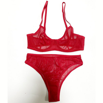 Secret Sexy Lenjerie Mesh Set de sutien transparent fără cusături Set de lenjerie de corp pentru femei.