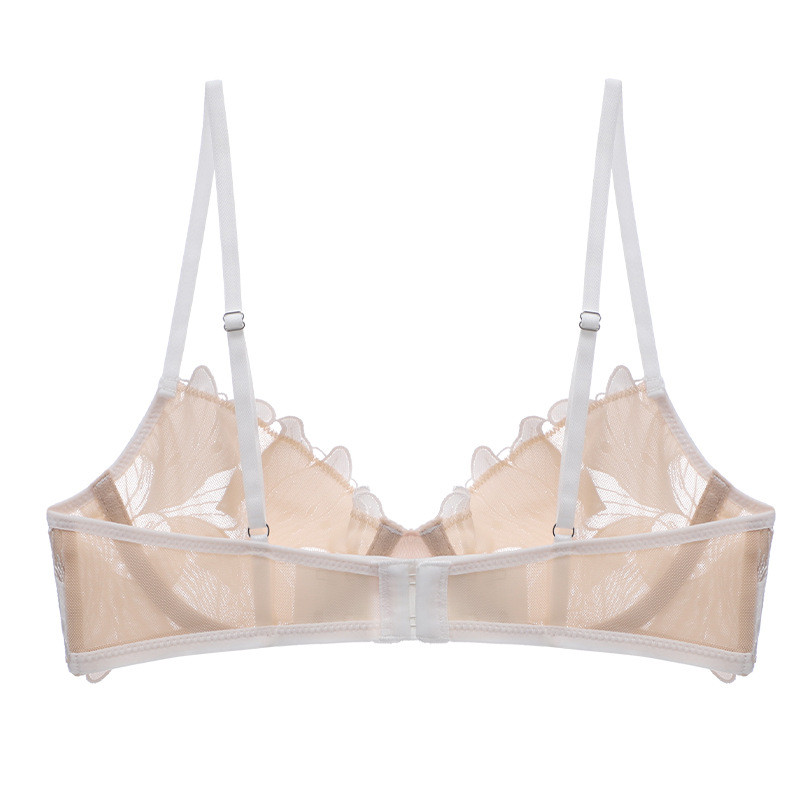 Noua lenjerie de corp cu broderie pentru femei, sexy, tridimensională, cu cusături din plasă, set de lenjerie ultra-subțire pentru femei