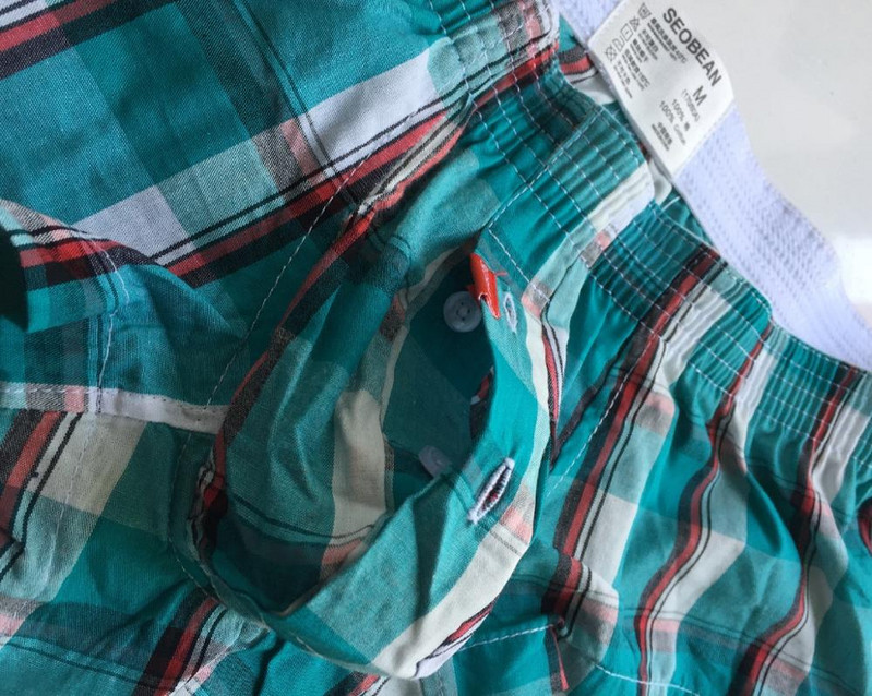 SEOBEAN Scurt scurt din bumbac cortos hombres Pantaloni scurți de pijama pentru bărbați Trening în carouri Geantă U Trunchi casual Pantaloni scurți de pijama