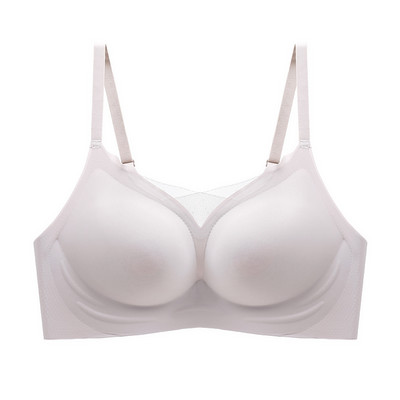 Μαλακό στήριγμα γαλλικού στυλ Χωρίς ίχνος Χωρίς ατσάλινο δαχτυλίδι Κόκκοι μασάζ Γυναικεία εσώρουχα Push-up Ρυθμιζόμενο σταθερό σουτιέν με μαξιλαράκια