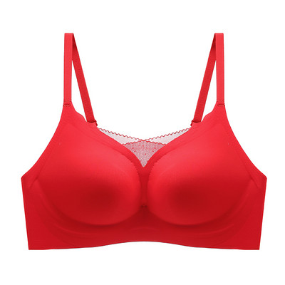 Μαλακό στήριγμα γαλλικού στυλ Χωρίς ίχνος Χωρίς ατσάλινο δαχτυλίδι Κόκκοι μασάζ Γυναικεία εσώρουχα Push-up Ρυθμιζόμενο σταθερό σουτιέν με μαξιλαράκια