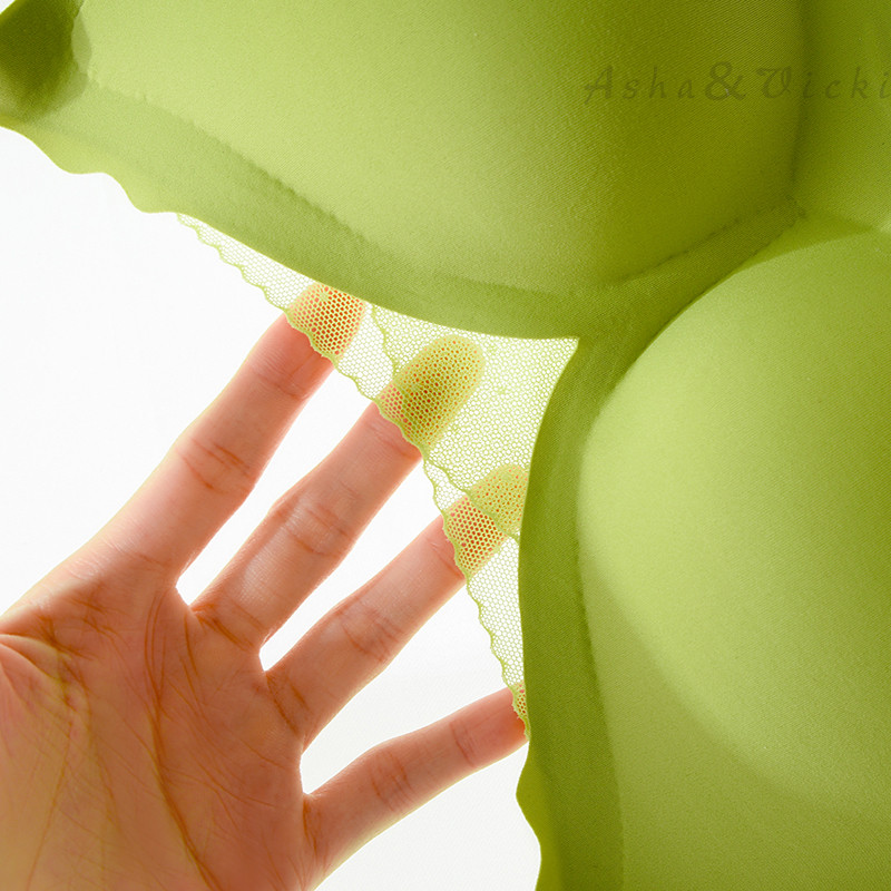 Μαλακό στήριγμα γαλλικού στυλ Χωρίς ίχνος Χωρίς ατσάλινο δαχτυλίδι Κόκκοι μασάζ Γυναικεία εσώρουχα Push-up Ρυθμιζόμενο σταθερό σουτιέν με μαξιλαράκια