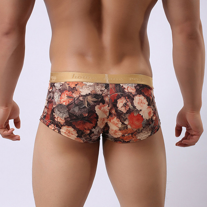 Ανδρικά σορτς μπόξερ με εμπριμέ φλοράλ Ανδρικά εσώρουχα με κυρτό σώβρακο Άνετα εσώρουχα εσώρουχα 2022 Νέα μπαούλα παραλίας