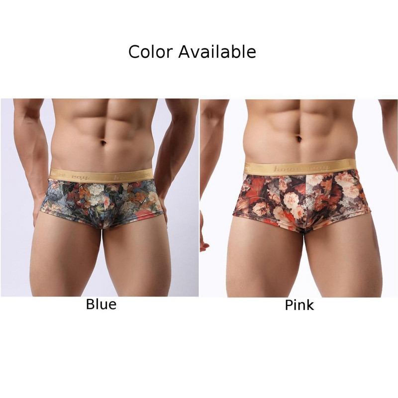 Ανδρικά σορτς μπόξερ με εμπριμέ φλοράλ Ανδρικά εσώρουχα με κυρτό σώβρακο Άνετα εσώρουχα εσώρουχα 2022 Νέα μπαούλα παραλίας
