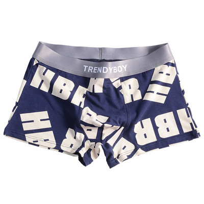 [Bloom the love] Scrisoare Lenjerie de corp Bărbați Boxer Bumbac Boxeri pentru bărbați Chiloți Bărbați Ropa Interior Hombre Cuecas Masculina Calzoncillos