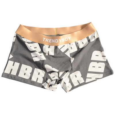 [Bloom the love] Scrisoare Lenjerie de corp Bărbați Boxer Bumbac Boxeri pentru bărbați Chiloți Bărbați Ropa Interior Hombre Cuecas Masculina Calzoncillos