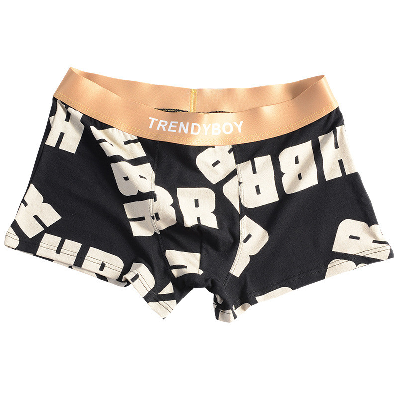 [Bloom the love] Scrisoare Lenjerie de corp Bărbați Boxer Bumbac Boxeri pentru bărbați Chiloți Bărbați Ropa Interior Hombre Cuecas Masculina Calzoncillos