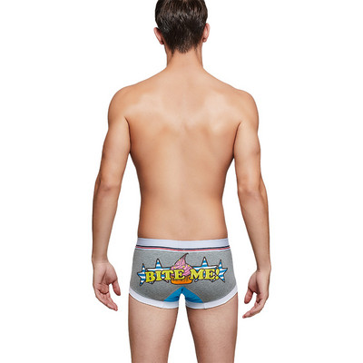 SEOBEAN Boxer pentru bărbați Lenjerie de corp din bumbac Boxeri sexy pentru bărbați Husă convexă cu talie joasă Boxer respirabil Chiloți pentru bărbați