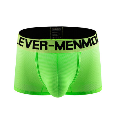 CLEVER-MENMODE Sexy Mesh Ανδρικά Μπόξερ Εσώρουχα Κοίλο δίχτυ Σώβρακο Ανδρικό μπαούλο Παντελόνι Cueca hombre Boxershort See Through