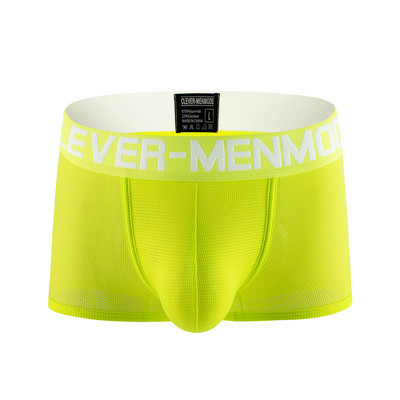CLEVER-MENMODE Sexy Mesh Ανδρικά Μπόξερ Εσώρουχα Κοίλο δίχτυ Σώβρακο Ανδρικό μπαούλο Παντελόνι Cueca hombre Boxershort See Through