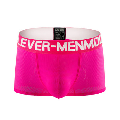 CLEVER-MENMODE Sexy Mesh Ανδρικά Μπόξερ Εσώρουχα Κοίλο δίχτυ Σώβρακο Ανδρικό μπαούλο Παντελόνι Cueca hombre Boxershort See Through