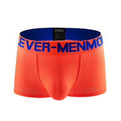 CLEVER-MENMODE Sexy Mesh Ανδρικά Μπόξερ Εσώρουχα Κοίλο δίχτυ Σώβρακο Ανδρικό μπαούλο Παντελόνι Cueca hombre Boxershort See Through
