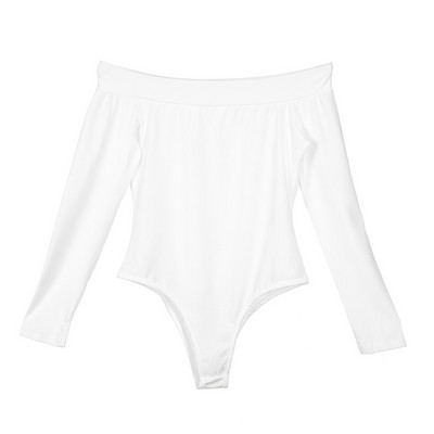 Tricou cu mânecă lungă, cu umăr dezactivat, pentru femei, cu mâneci lungi