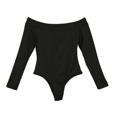 Tricou cu mânecă lungă, cu umăr dezactivat, pentru femei, cu mâneci lungi